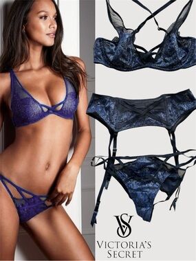 Victoria’s Secret Lingerie Set Unlined Bra Panty Garter